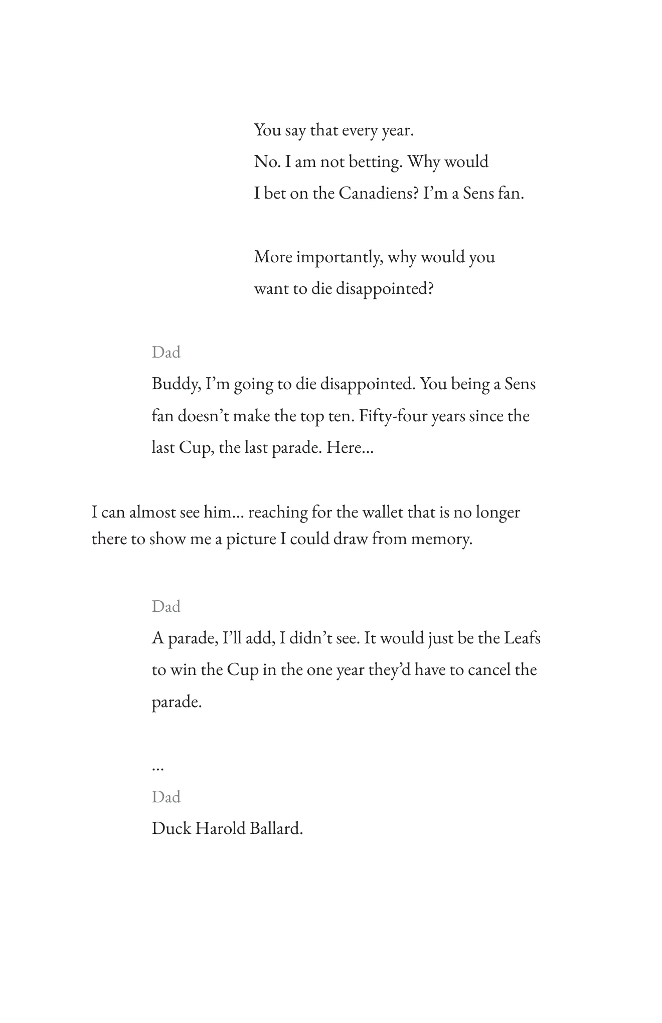 Book page 14 of Never Interrupt a Good Sports Story
