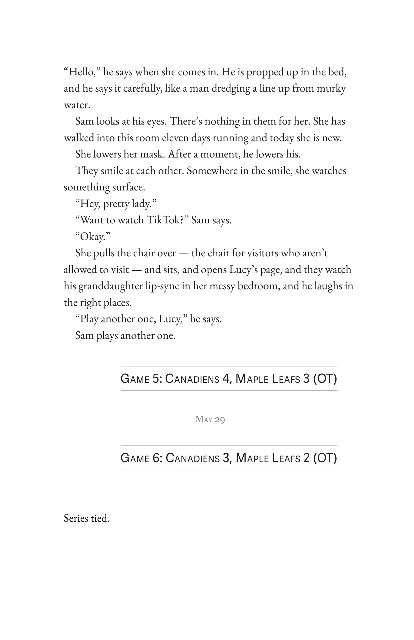 Book page 35 of Never Interrupt a Good Sports Story