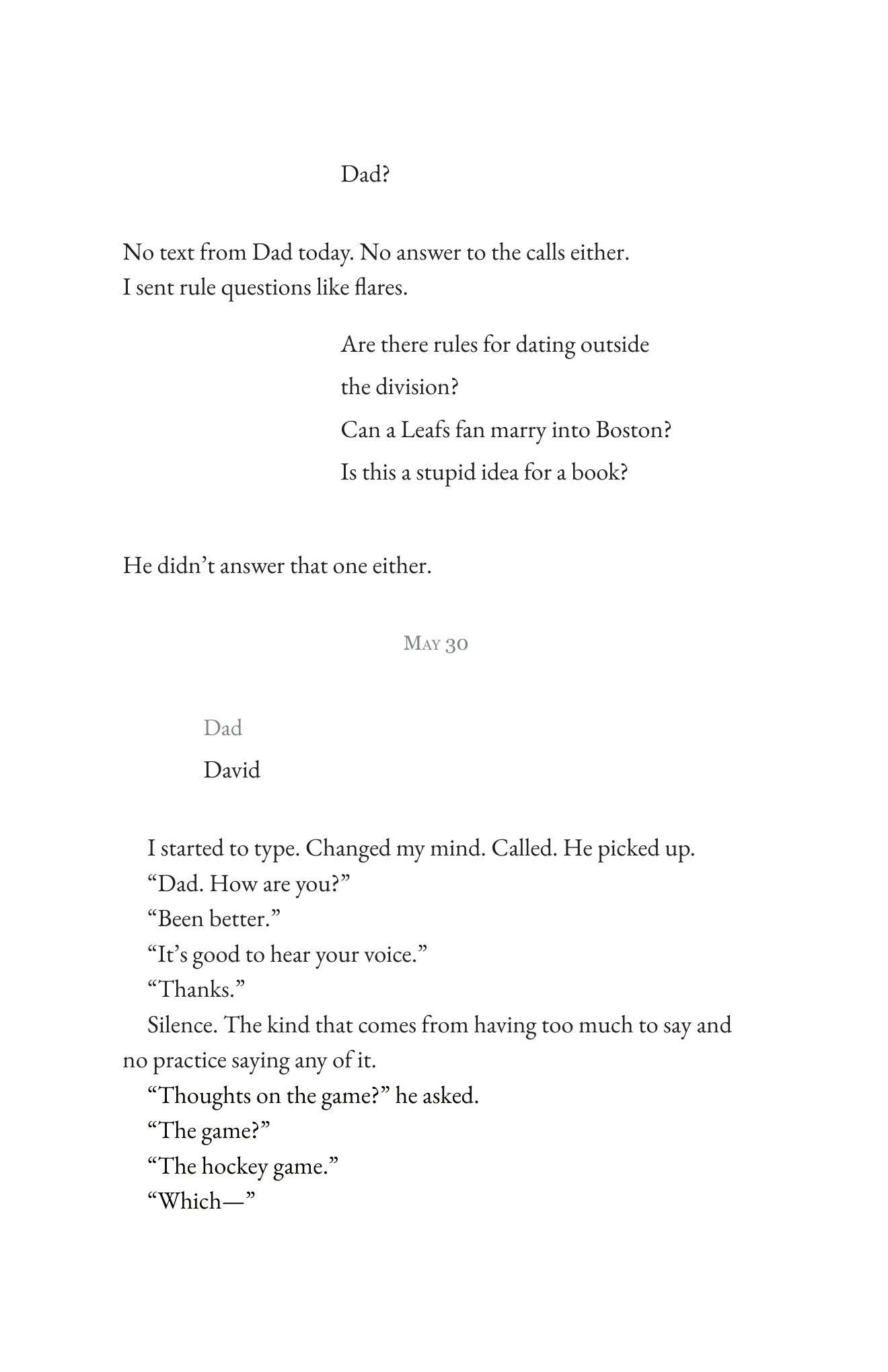 Book page 36 of Never Interrupt a Good Sports Story