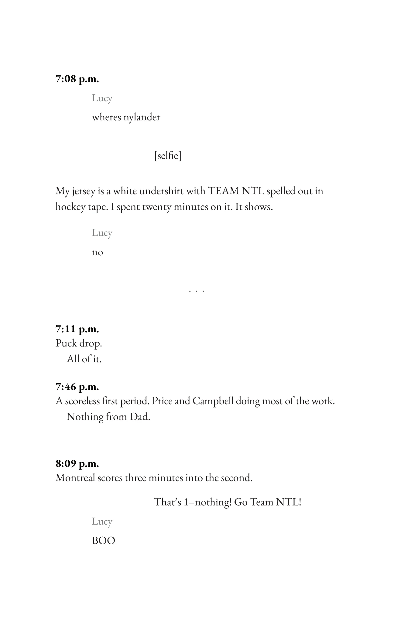 Book page 42 of Never Interrupt a Good Sports Story