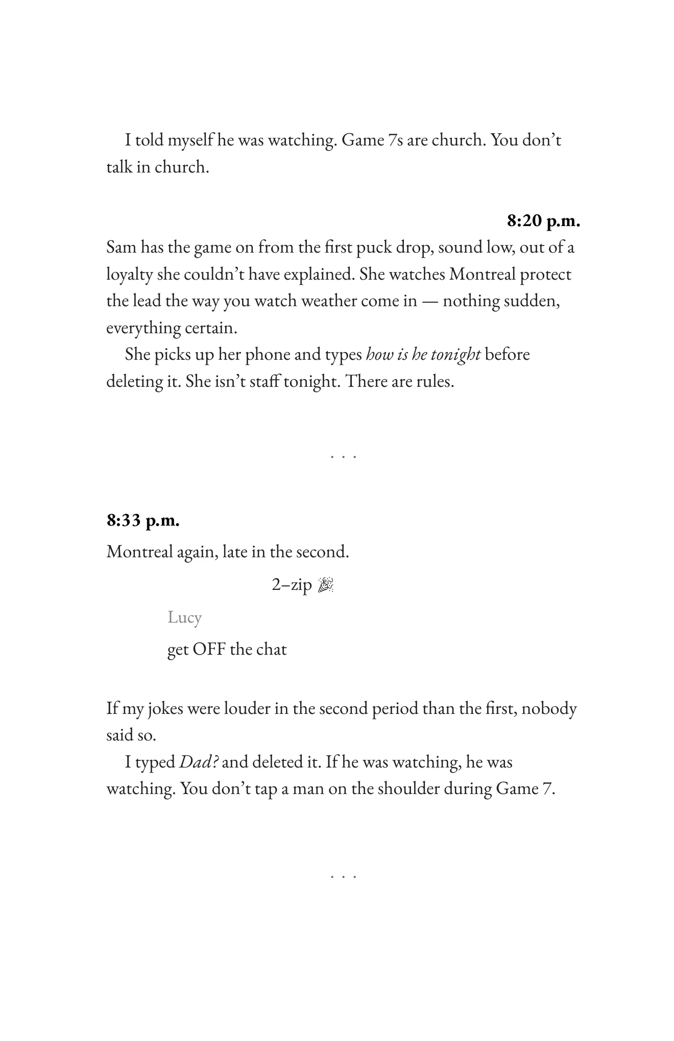 Book page 43 of Never Interrupt a Good Sports Story